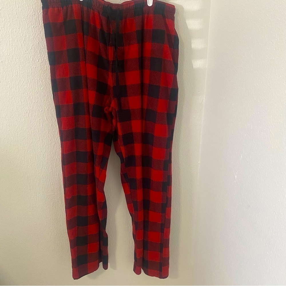 Faded Glory Buffalo Plaid Fleece Men’ Lounge Pants Size 2XL (44/46) Comfortable